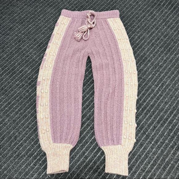 LoveShackFancy Landana Knit Joggers in Muscat Grape Size S NWT - Picture 7 of 14